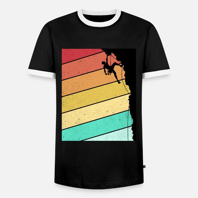 Klettern - Männer Kontrast-T-Shirt - Schwarz/Weiß