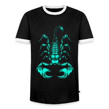 Skorpion Sternzeichen Horoskop Insekt Astrologie - Männer Kontrast-T-Shirt - Schwarz/Weiß - Vorne - AI Model Female 172 light (172cm) & AI Model Male 178 light (178cm)