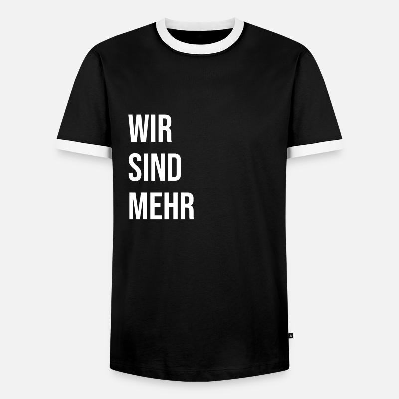 we are more - Men's Ringer Shirt - black/white