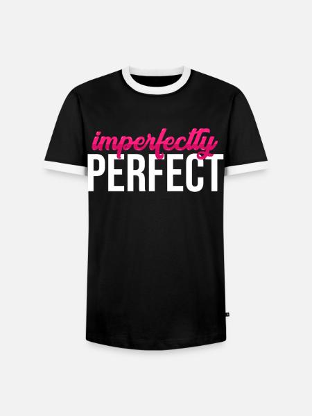 Imperfectly Perfect - Männer Kontrast-T-Shirt - Schwarz/Weiß