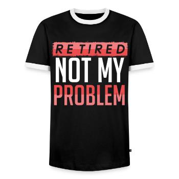 Pension Rente Ruhestand - Männer Kontrast-T-Shirt - Schwarz/Weiß - Vorne - AI Model Female 172 light (172cm) & AI Model Male 178 light (178cm)