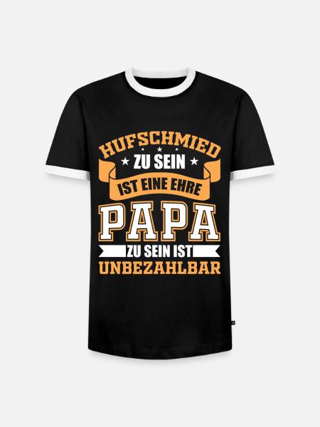 Hufschmied & Papa Geschenk - Männer Kontrast-T-Shirt - Schwarz/Weiß