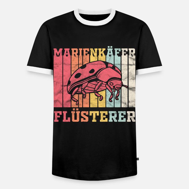 Marienkäfer Flüsterer Geschenk - Männer Kontrast-T-Shirt - Schwarz/Weiß