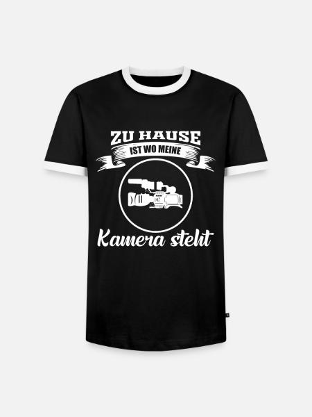 Kameramann Kamera - Männer Kontrast-T-Shirt - Schwarz/Weiß