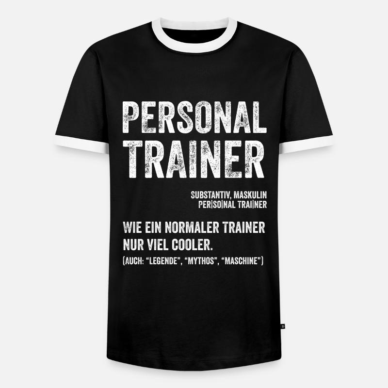 Personal Trainer Trainer - Männer Kontrast-T-Shirt - Schwarz/Weiß