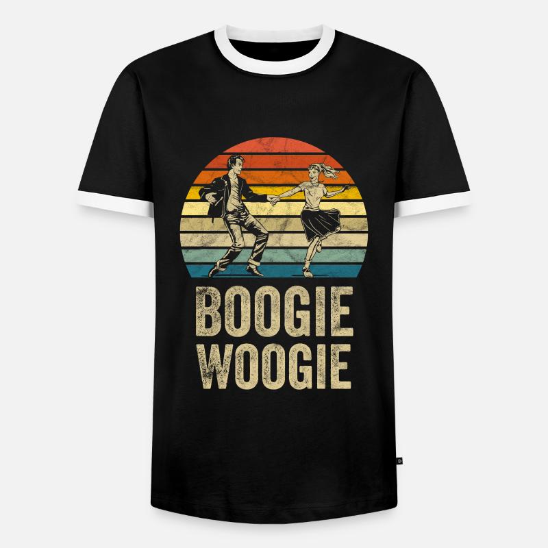 Boogie Woogie - Männer Kontrast-T-Shirt - Schwarz/Weiß