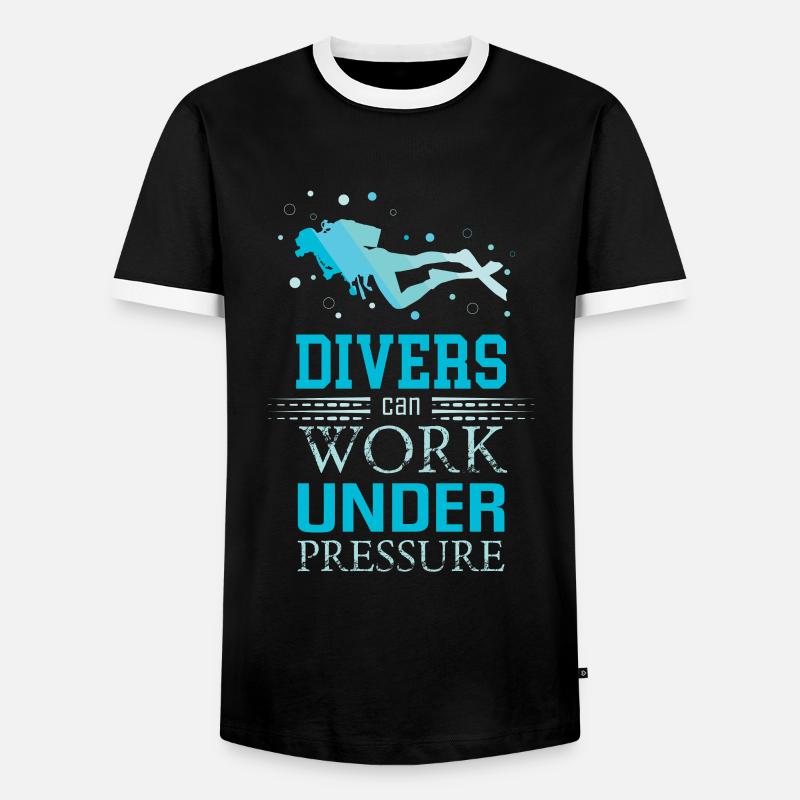 Diver - Men's Ringer Shirt - black/white