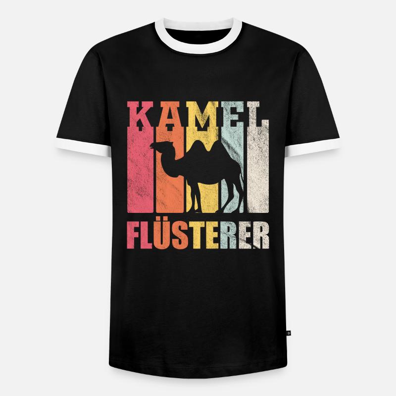 Kamel Flüsterer - Männer Kontrast-T-Shirt - Schwarz/Weiß