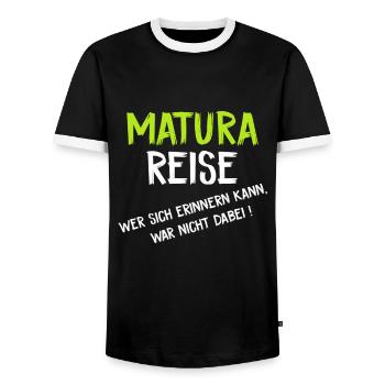 Matura 2020 Maturareise Nicht Erinnern - Männer Kontrast-T-Shirt - Schwarz/Weiß - Vorne - AI Model Female 172 light (172cm) & AI Model Male 178 light (178cm)
