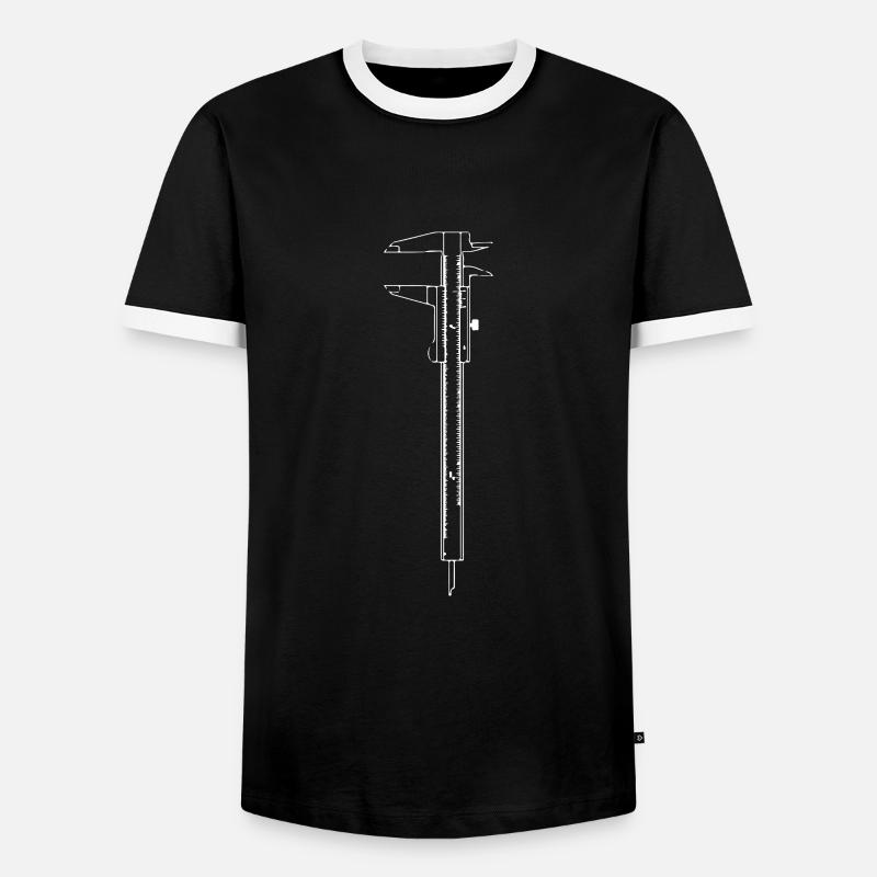 Caliper - Men's Ringer Shirt - black/white