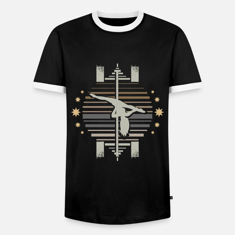 Pole Dance - Männer Kontrast-T-Shirt - Schwarz/Weiß