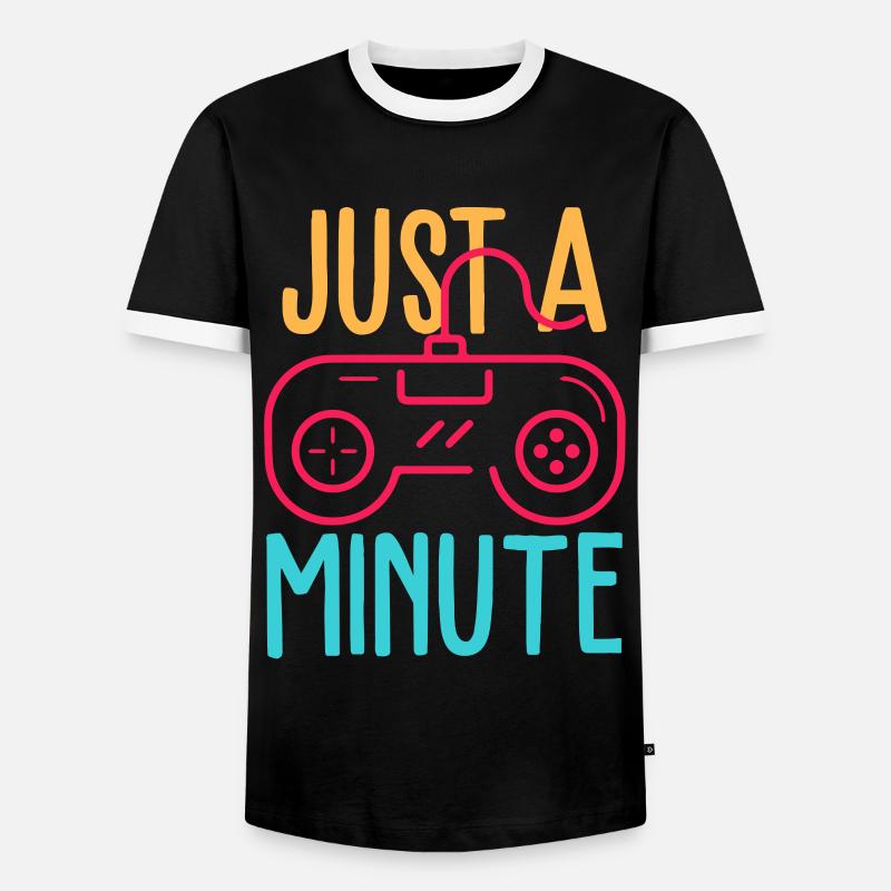 Controller Videospiele - Männer Kontrast-T-Shirt - Schwarz/Weiß