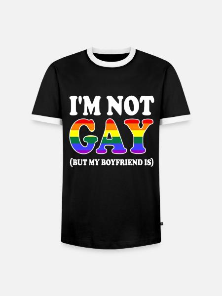 Schwul Gay Pride - Männer Kontrast-T-Shirt - Schwarz/Weiß