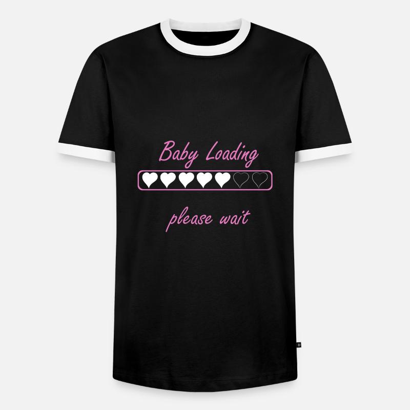 Baby loading - Men's Ringer Shirt - black/white