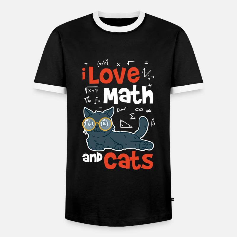 Maths - Men's Ringer Shirt - black/white