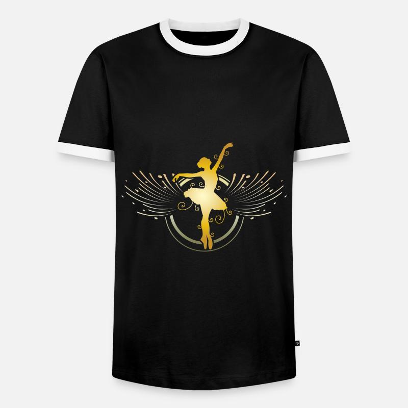Ballet dancer - Men's Ringer Shirt - black/white