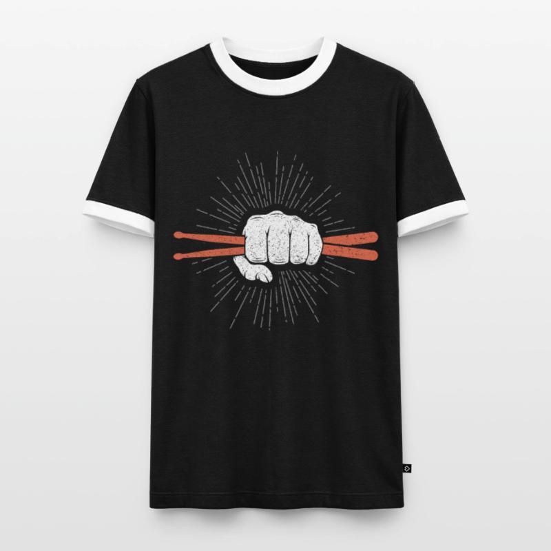 Drummer Schlagzeuger oder Percussionist Geschenk Männer Kontrast-T-Shirt