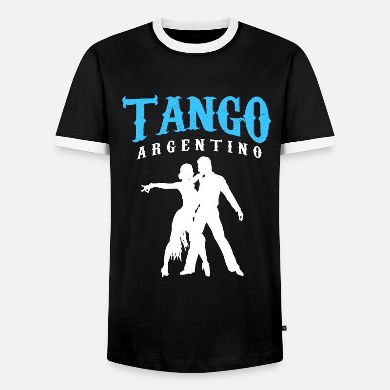 Tango Argentino - Männer Kontrast-T-Shirt - Schwarz/Weiß