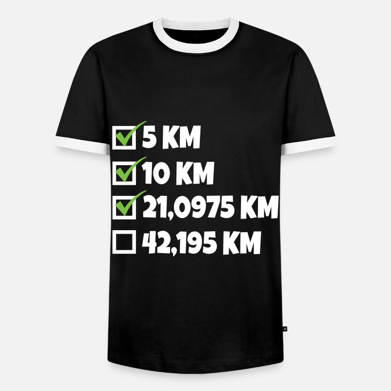 Marathon Marathon Jogging Runner Gift - Men's Ringer Shirt - black/white