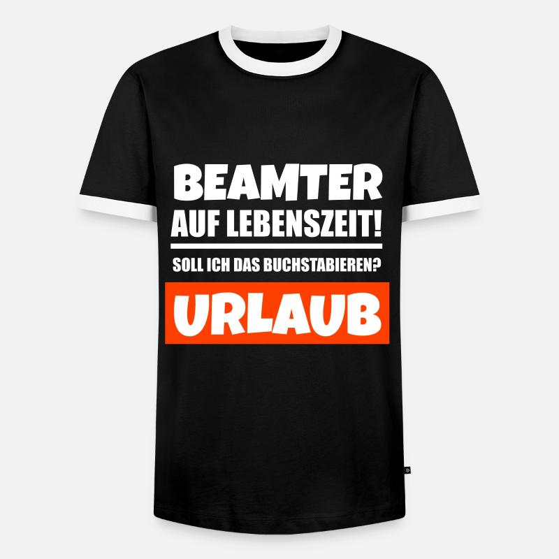 Beamter Beamte Geschenkidee - Männer Kontrast-T-Shirt - Schwarz/Weiß