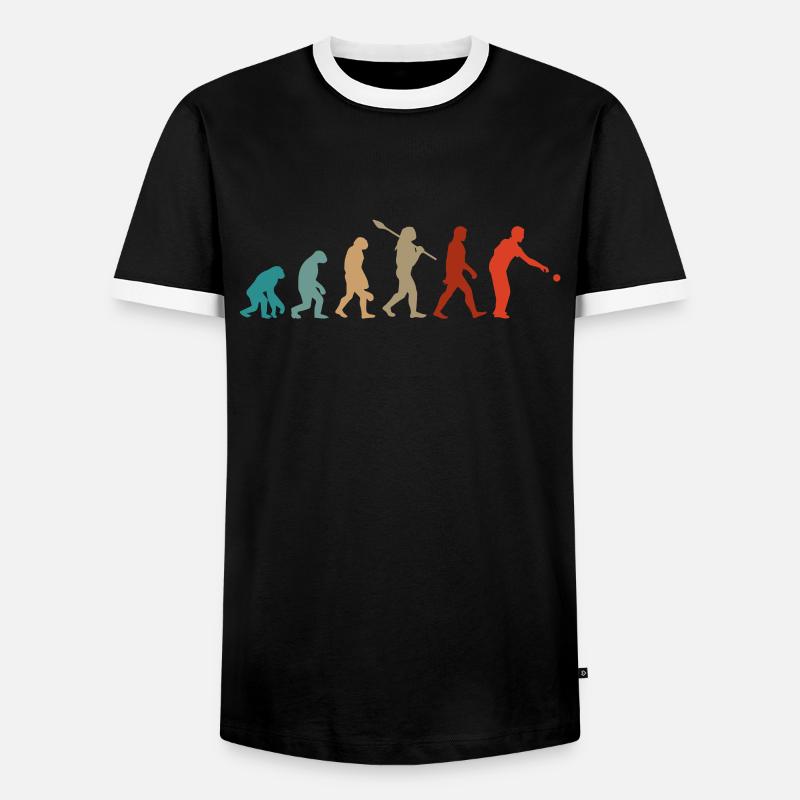 Boule evolution - Men's Ringer Shirt - black/white