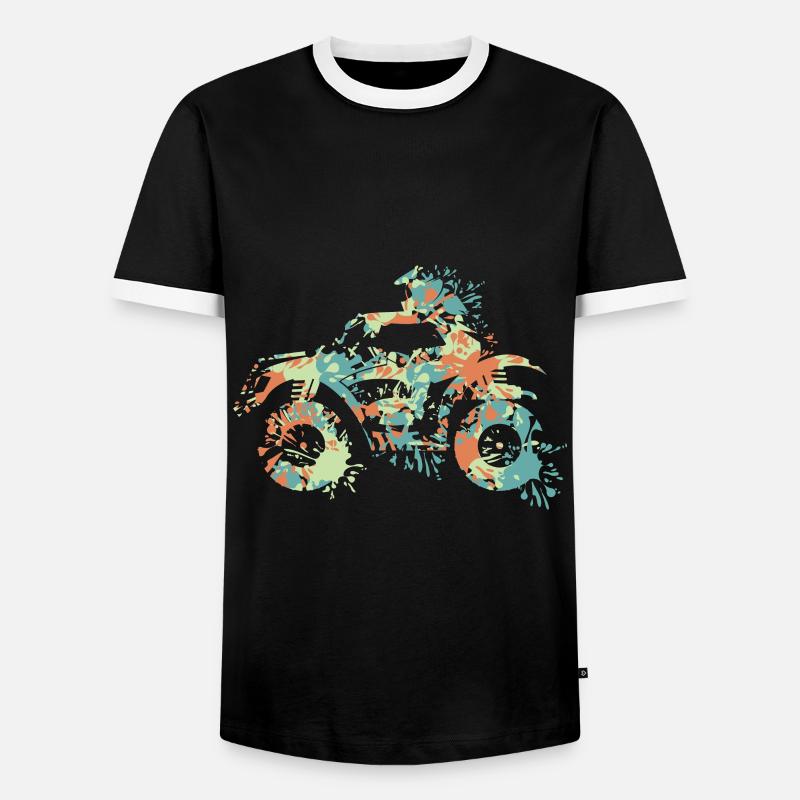 Quad ATV Splash - Männer Kontrast-T-Shirt - Schwarz/Weiß
