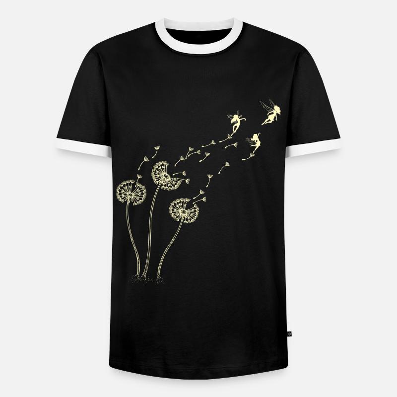 Löwenzahn Elfe - Männer Kontrast-T-Shirt - Schwarz/Weiß