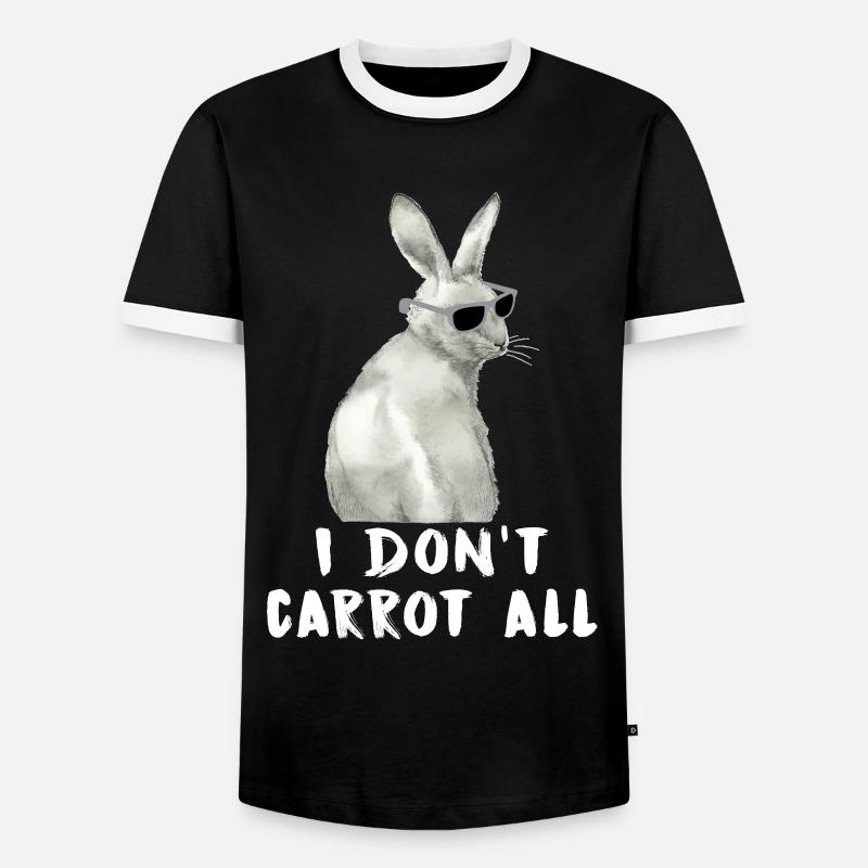 Bunnies rabbits easter - Men's Ringer Shirt - black/white