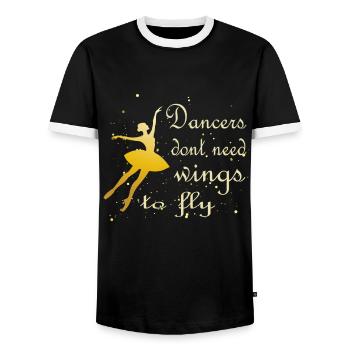 ballet - T-shirt contrasté Homme - noir/blanc - Devant - AI Model Female 172 light (172cm) & AI Model Male 178 light (178cm)