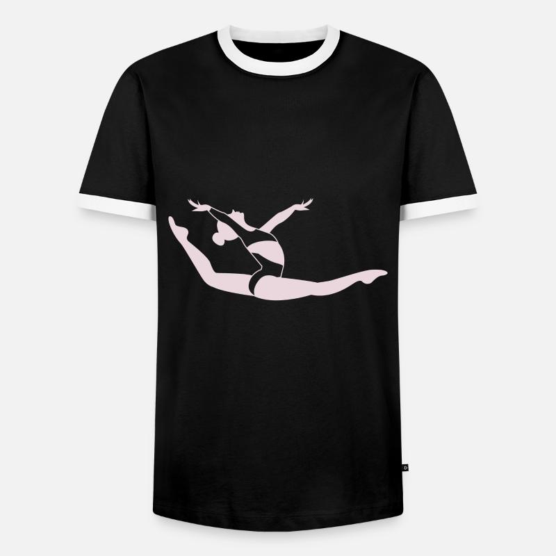 Turnen Mädchen - Männer Kontrast-T-Shirt - Schwarz/Weiß