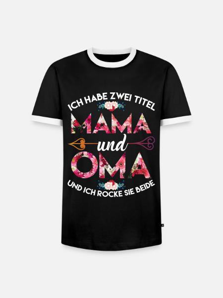 Oma - Männer Kontrast-T-Shirt - Schwarz/Weiß
