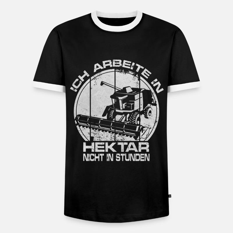Mähdrescher spruch - Männer Kontrast-T-Shirt - Schwarz/Weiß