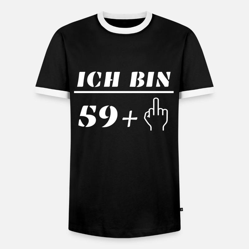 Ich bin 59+1 - Männer Kontrast-T-Shirt - Schwarz/Weiß