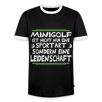golf - T-shirt contrasté Homme - noir/blanc - Devant - AI Model Female 172 light (172cm) & AI Model Male 178 light (178cm)