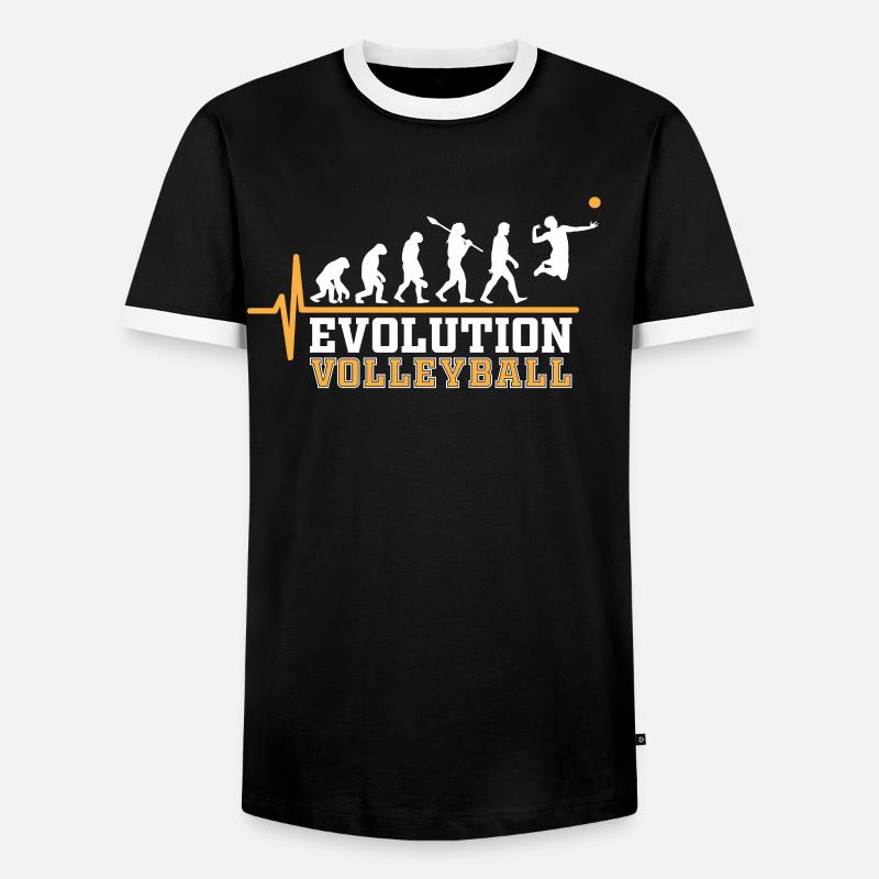 Volleyball Evolution - Men's Ringer Shirt - black/white