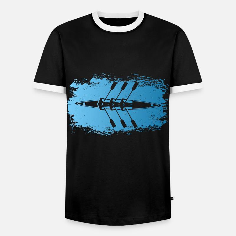 row - Men's Ringer Shirt - black/white