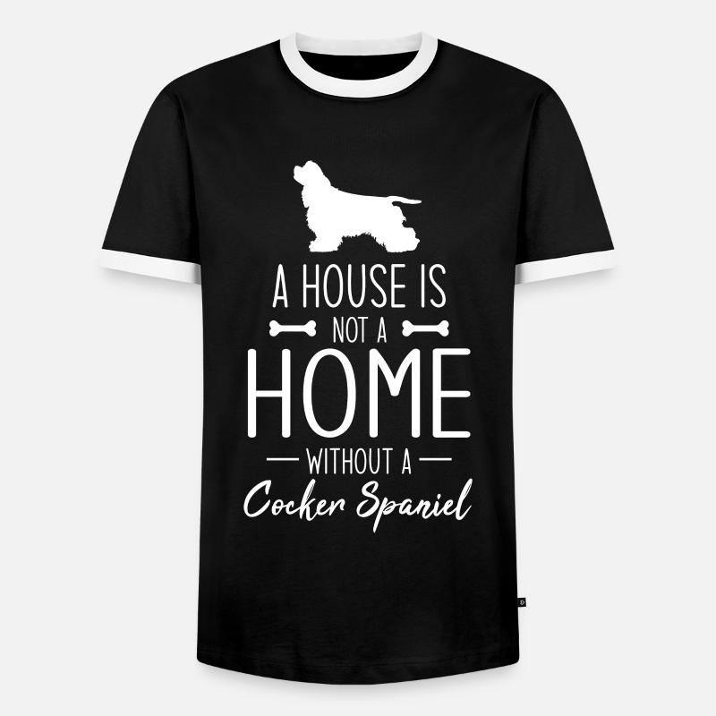 Cocker Spaniel - Men's Ringer Shirt - black/white