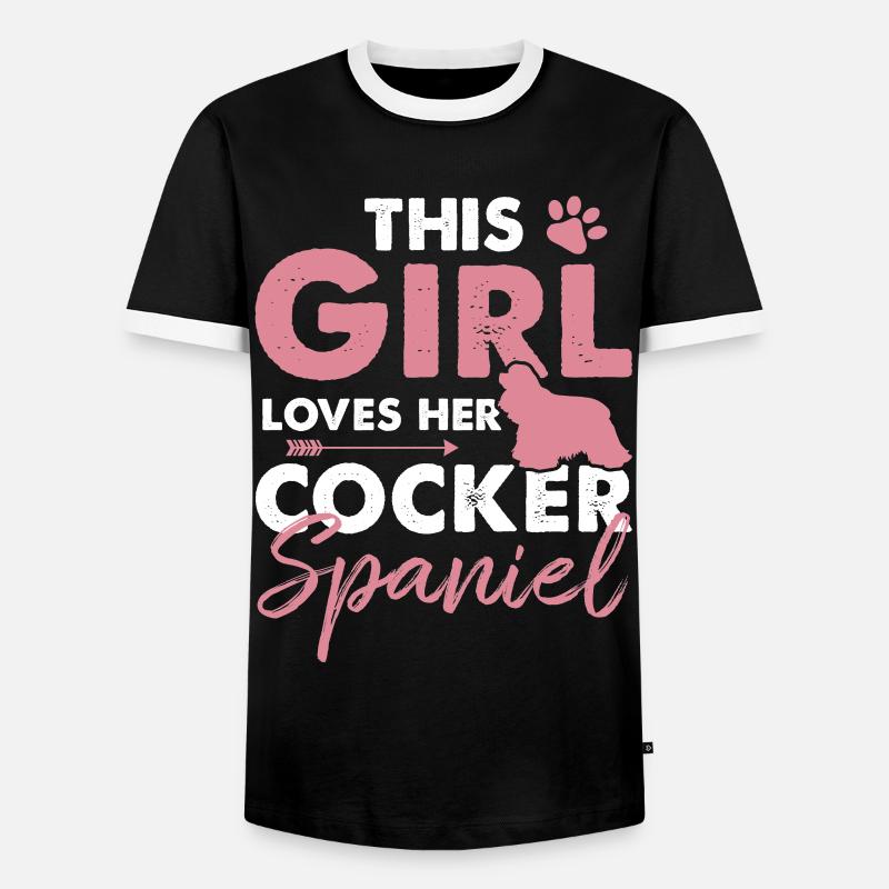 Cocker Spaniel - Men's Ringer Shirt - black/white
