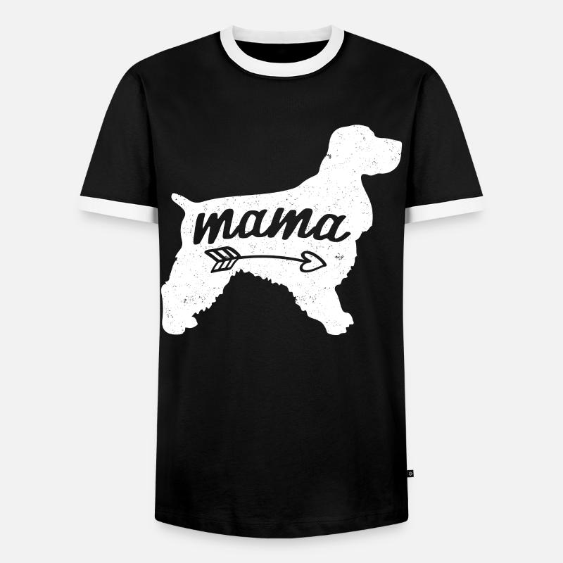 Cocker Spaniel - Männer Kontrast-T-Shirt - Schwarz/Weiß