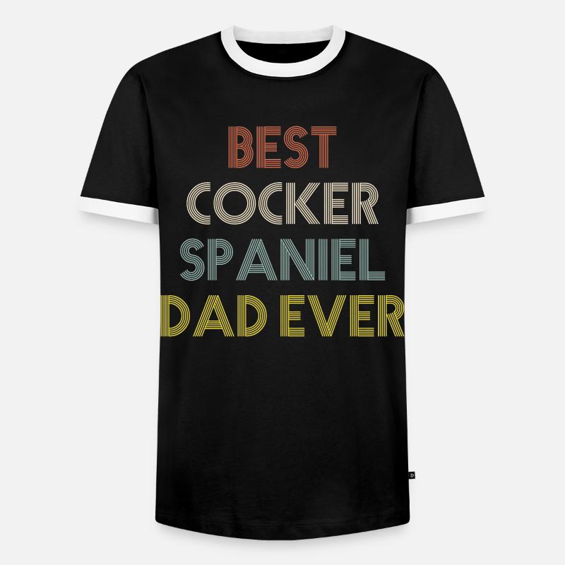 Cocker Spaniel - Men's Ringer Shirt - black/white