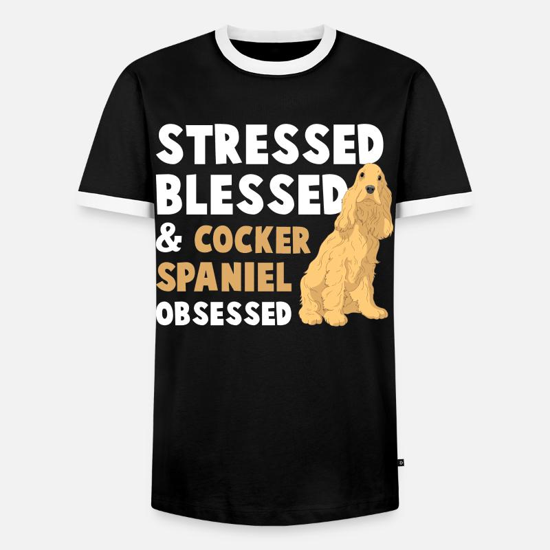 Cocker Spaniel - Men's Ringer Shirt - black/white
