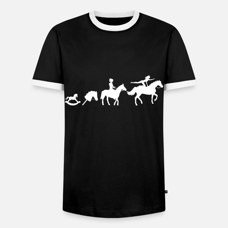 Evolution Voltigieren - Männer Kontrast-T-Shirt - Schwarz/Weiß