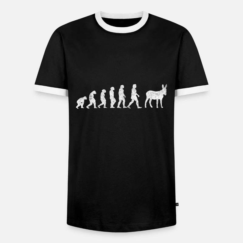 Donkey Mules Mules Mulis Evolution - Men's Ringer Shirt - black/white