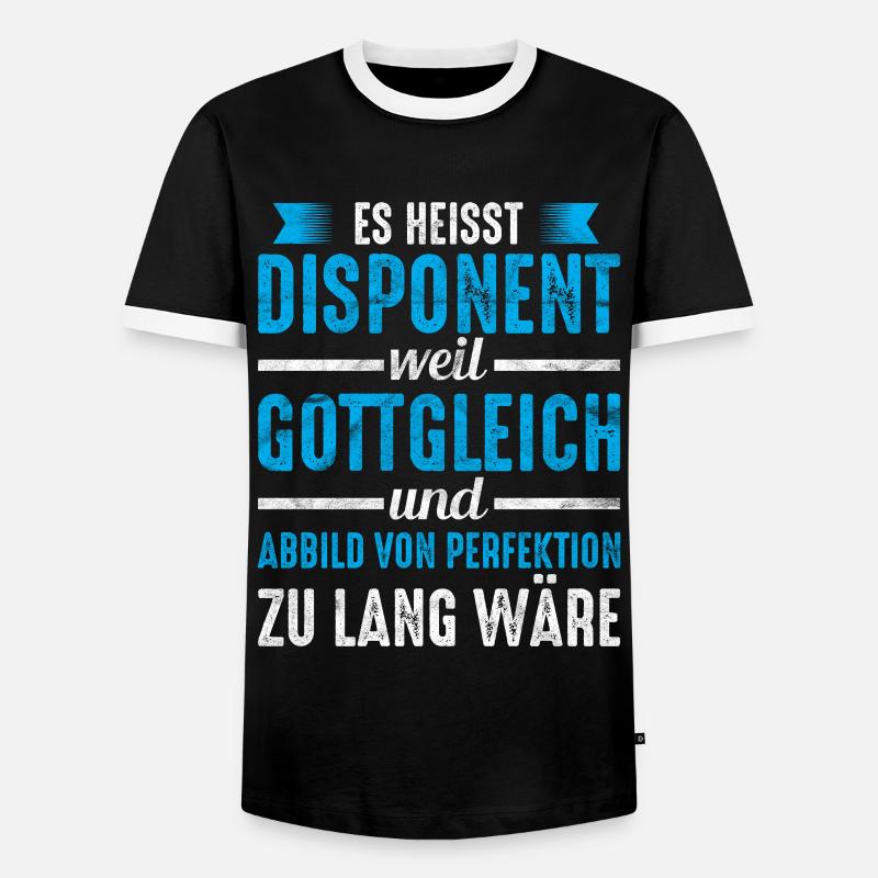 Disponent Arbeit Spruch Geschenkidee - Männer Kontrast-T-Shirt - Schwarz/Weiß