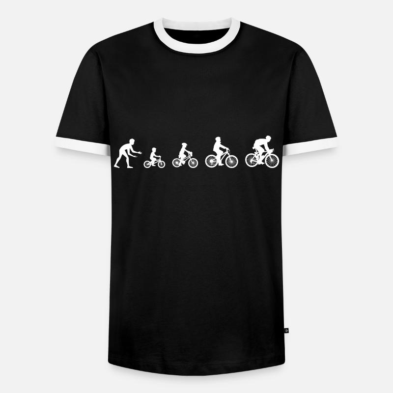 Vélo de course Evolution - T-shirt contrasté Homme - noir/blanc