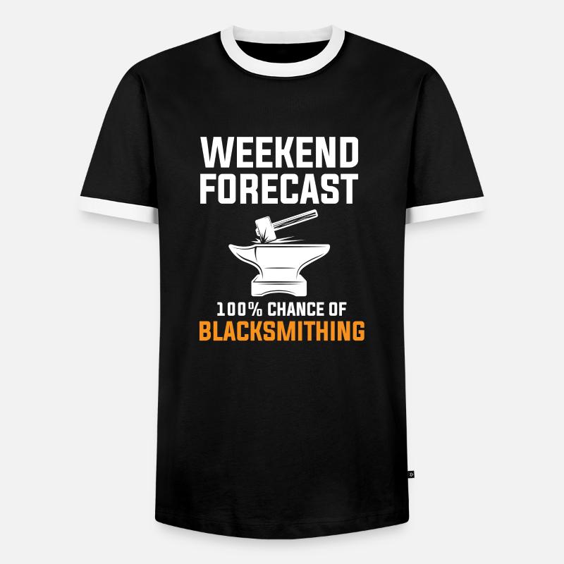blacksmith weekend forecast, blacksmith - T-shirt contrasté Homme - noir/blanc