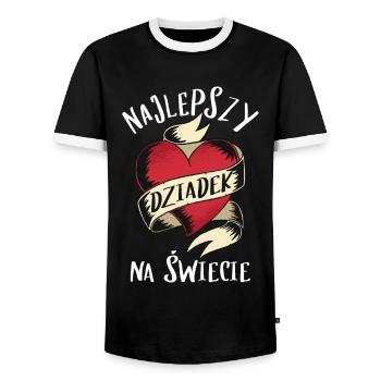 Bester polnischer Opa Najlepszy dziadek na swiecie - Männer Kontrast-T-Shirt - Schwarz/Weiß - Vorne - AI Model Female 172 light (172cm) & AI Model Male 178 light (178cm)