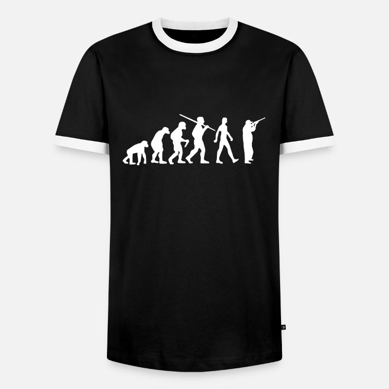 Jaeger Evolution Hunter - Men's Ringer Shirt - black/white