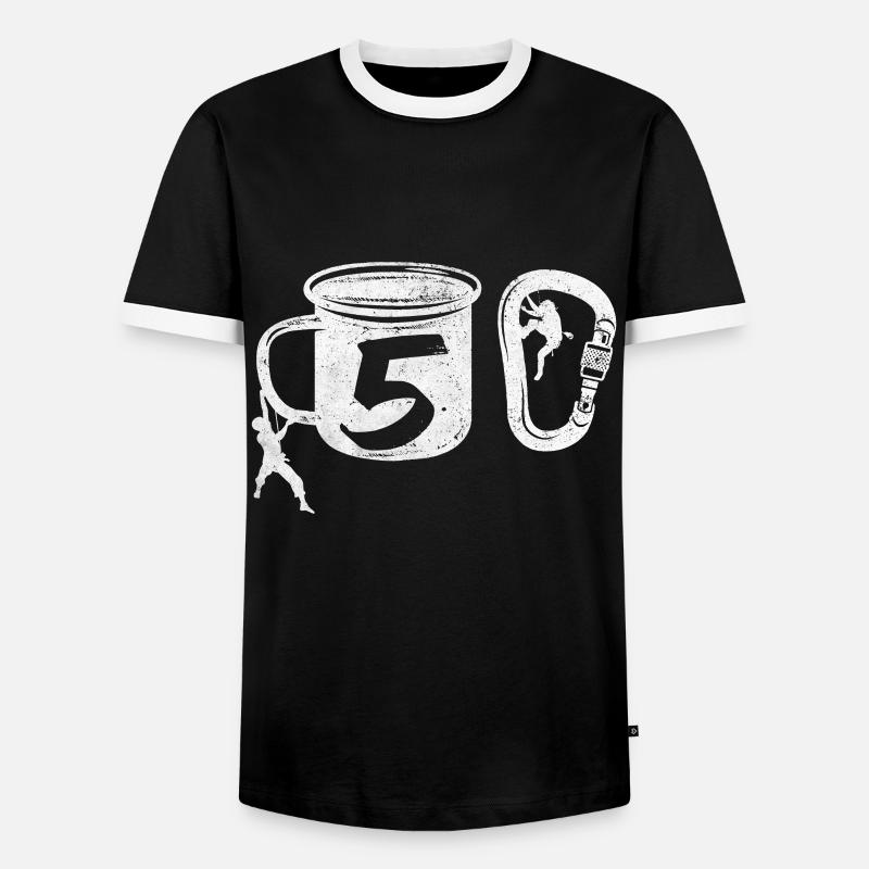 Climbing 50 - Men's Ringer Shirt - black/white