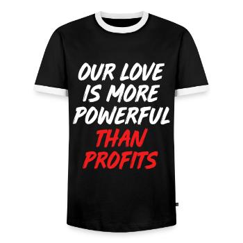 Kommunismus Karl Marx Sozialismus Kapital - Männer Kontrast-T-Shirt - Schwarz/Weiß - Vorne - AI Model Female 172 light (172cm) & AI Model Male 178 light (178cm)
